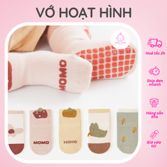 Tất Vớ Trơn Hình Hoạt Hình CHỐNG TRƠN TRƯỢT Đáng Yêu Giữ Ấm Chân Cho Bé