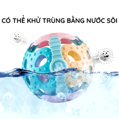 Đồ Chơi Quả Cầu Bóng Silicone Mềm An Toàn Rèn Luyện Thể Thao Cho Bé Có Thể Trụng Sôi