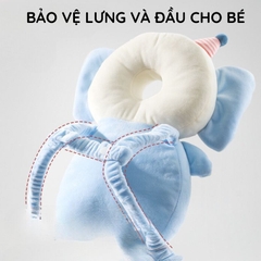Gối Bảo Vệ Đầu Và Lưng Chống Ngã Thoáng Khí An Toàn Cho Bé