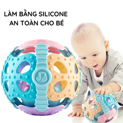 Đồ Chơi Quả Cầu Bóng Silicone Mềm An Toàn Rèn Luyện Thể Thao Cho Bé Có Thể Trụng Sôi