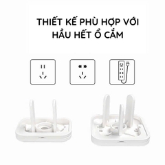 Nút Che Ổ Điện Khóa Xoay Set 6 Cái Bảo Vệ An Toàn Cho Bé