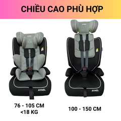 Ghế Ngồi Ô Tô Cho Bé AYAEL Dây Đai 5 Điểm An Toàn, Chuẩn Quốc Tế R129 (1–10 Tuổi)