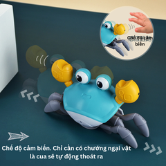 Đồ Chơi Cho Bé Con Cua Cảm Biến Biết Tự Động Chạy Trốn, Có Đèn Và Nhạc Vui Nhộn