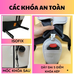 Ghế Ngồi Ô Tô Cho Bé AYAEL ISOFIX An Toàn, Chuẩn Quốc Tế R129 (1–10 Tuổi)