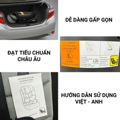 Ghế Ngồi Ô Tô Cho Bé AYAEL Dây Đai 5 Điểm An Toàn, Chuẩn Quốc Tế R129 (1–10 Tuổi)