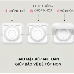 Nút Che Ổ Điện Khóa Xoay Set 6 Cái Bảo Vệ An Toàn Cho Bé