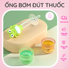 Dụng Cụ Ống Bón Thuốc Nhỏ Giọt Hình Ếch Silicone Chống Sặc