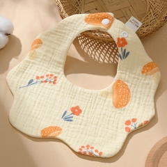 Yếm Cổ Tròn Xoay 360 Độ Cho Bé Bằng 6 lớp Cotton Thấm Hút Tốt An Toàn Cho Da Bé