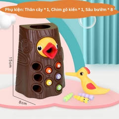 Đồ Chơi Giáo Dục Trẻ Em Thông Minh Bộ Chim Gõ Kiến Bắt Sâu Cho Bé Phát Triển Trí Tuệ