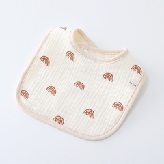 Yếm Cổ Tròn Xoay 360 Độ Cho Bé Bằng 6 lớp Cotton Thấm Hút Tốt An Toàn Cho Da Bé