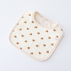 Yếm Cổ Tròn Xoay 360 Độ Cho Bé Bằng 6 lớp Cotton Thấm Hút Tốt An Toàn Cho Da Bé