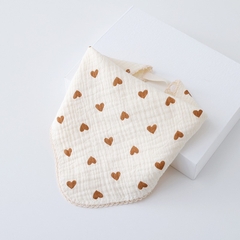 Yếm Cổ Tròn Xoay 360 Độ Cho Bé Bằng 6 lớp Cotton Thấm Hút Tốt An Toàn Cho Da Bé