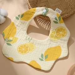 Yếm Cổ Tròn Xoay 360 Độ Cho Bé Bằng 6 lớp Cotton Thấm Hút Tốt An Toàn Cho Da Bé