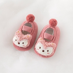 Giày Vải Tập Đi Đế Cao Su Chống Trượt Hình Gấu Đáng Yêu Dành Cho Bé 0-24 Tháng