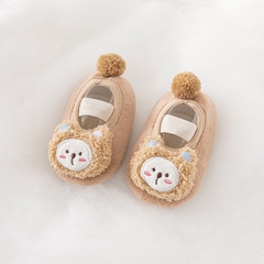 Giày Vải Tập Đi Đế Cao Su Chống Trượt Hình Gấu Đáng Yêu Dành Cho Bé 0-24 Tháng