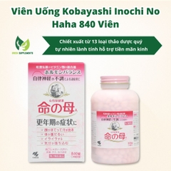 Viên Uống Hỗ Trợ Tiền Mãn Kinh Kobayashi Inochi No Haha 840 Viên