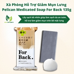 Xà Phòng Hỗ Trợ Giảm Mụn Lưng Pelican Medicated Soap For Back 135g