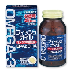 Viên Uống Dầu Cá Orihiro Fish Oil Bổ Sung Omega-3 (EPA, DHA) Nhật Bản Lọ 180 Viên