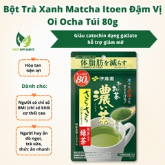 Bột Trà Xanh Matcha Itoen Đậm Vị Hỗ Trợ Giảm Mỡ Túi 80g