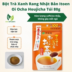 Bột Trà Xanh Rang Nhật Bản Itoen Oi Ocha Houjicha Túi 80g