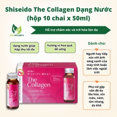 Shiseido The Collagen Dạng Nước (hộp 10 chai x 50ml)