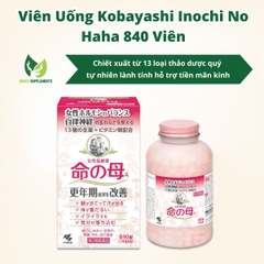 Viên Uống Hỗ Trợ Tiền Mãn Kinh Kobayashi Inochi No Haha 840 Viên