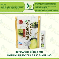 Bột Matcha Dễ Hòa Tan Morihan Uji Matcha Nhật Bản Túi 30 Thanh 1,8g