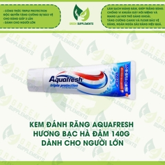Kem Đánh Răng Aquafresh Hương Bạc Hà Đậm 140g Dành Cho Người Lớn