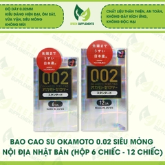 Bao Cao Su Okamoto 0.02 Siêu Mỏng Nội Địa Nhật Bản