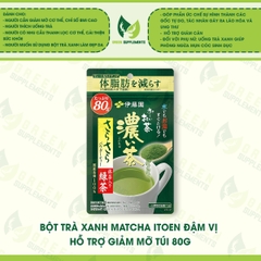 Bột Trà Xanh Matcha Itoen Đậm Vị Hỗ Trợ Giảm Mỡ Túi 80g