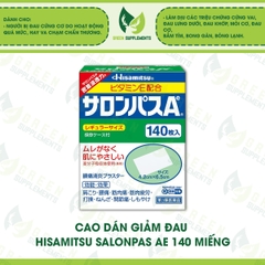 Cao Dán Giảm Đau Hisamitsu Salonpas Ae 140 Miếng