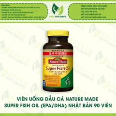 Viên Uống Dầu Cá Nature Made Super Fish Oil (EPA, DHA) Nhật Bản 90 Viên [Mẫu Mới]