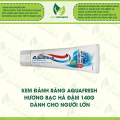 Kem Đánh Răng Aquafresh Hương Bạc Hà Đậm 140g Dành Cho Người Lớn
