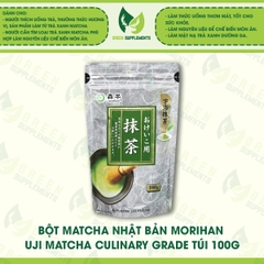 Bột Matcha Nhật Bản Morihan Uji Matcha Culinary Grade Túi 100g