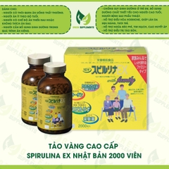 Tảo Vàng Cao Cấp Spirulina EX Nhật Bản 2000 Viên