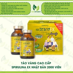 Tảo Vàng Cao Cấp Spirulina EX Nhật Bản 2000 Viên