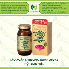 Tảo Xoắn Spirulina Japan Algae Hộp 2200 Viên