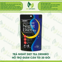 Trà Night Diet Tea Orihiro Hỗ Trợ Giảm Cân Túi 20 Gói