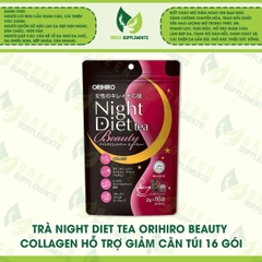 Trà Night Diet Tea Orihiro Beauty Collagen Hỗ Trợ Giảm Cân Túi 16 Gói