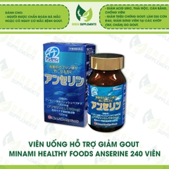 Viên Uống Hỗ Trợ Giảm Gout Minami Healthy Foods Anserine 240 Viên