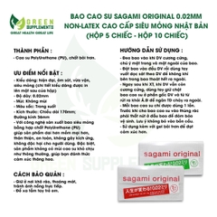 Bao Cao Su Sagami Original 0.02mm Non-Latex Cao Cấp Siêu Mỏng Nhật Bản