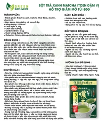 Bột Trà Xanh Matcha Itoen Đậm Vị Hỗ Trợ Giảm Mỡ Túi 80g