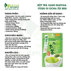 Bột Trà Xanh Matcha Itoen Oi Ocha Túi 80g