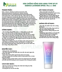 Kem Chống Nắng Skin Aqua Tone Up UV Essence Lavender SPF50+ PA++++ 80g