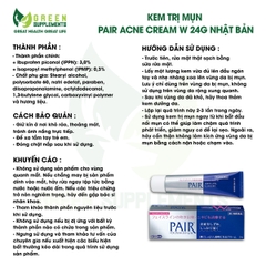 Kem Trị Mụn Pair Acne Cream W 24g Nhật Bản