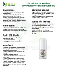 Lăn Khử Mùi Đá Khoáng Deonatulle Soft Stone Double 20g