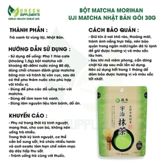 Bột Matcha Morihan Uji Matcha Nhật Bản Gói 30g