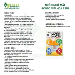 Nước Nhỏ Mắt Rohto Vita 40a 12ml