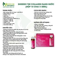 Shiseido The Collagen Dạng Nước (hộp 10 chai x 50ml)