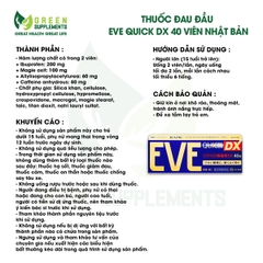 Thuốc Đau Đầu EVE QUICK DX 40 Viên Nhật Bản